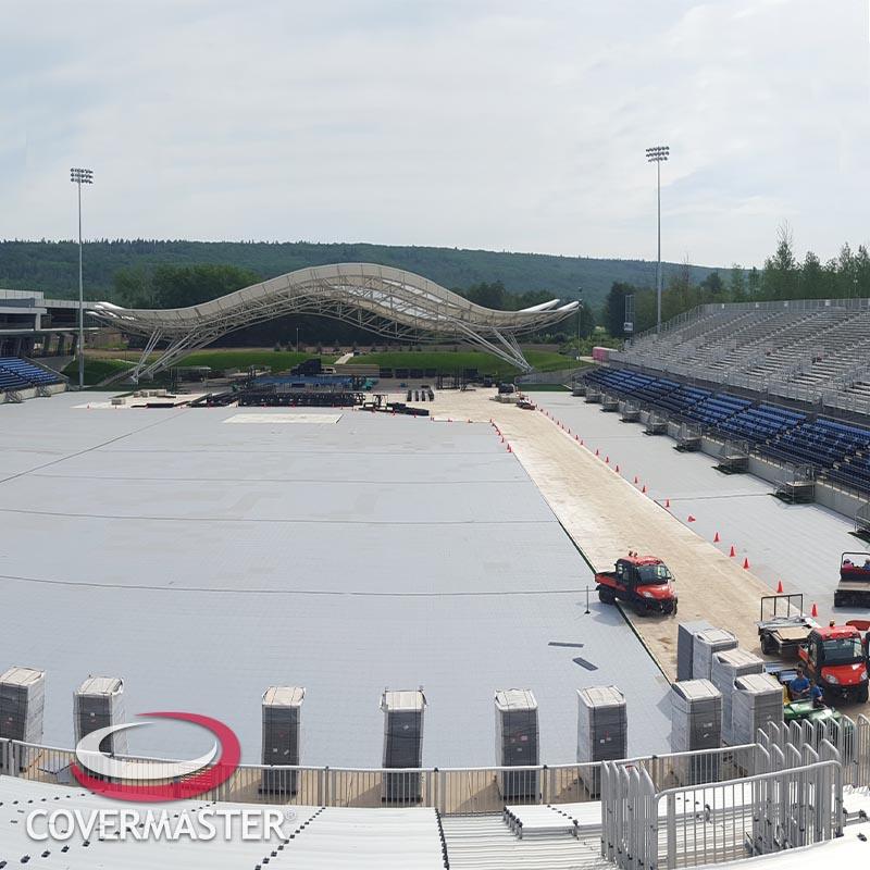 Portable Event Flooring Economical Stadium Turf Protection for Pedestrian Lightweight Equipment Use